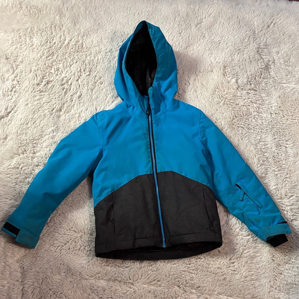 Boy Ski Jacket size 8 / small Blue and Black Kids Jacket